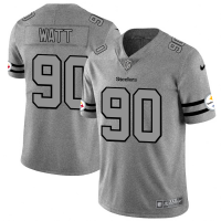 Pittsburgh Pittsburgh Steelers #90 T.J. Watt Men's Nike Gray Gridiron II Vapor Untouchable Limited NFL Jersey