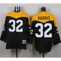 Mitchell And Ness 1967 Pittsburgh Steelers #32 Franco Harris Black/Yelllow Throwback Men's Stitched NFL Jersey