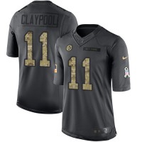 Nike Pittsburgh Steelers #11 Chase Claypool Black Men's Stitched NFL Limited 2016 Salute to Service Jersey