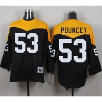 Mitchell And Ness 1967 Pittsburgh Steelers #53 Maurkice Pouncey Black/Yelllow Throwback Men's Stitched NFL Jersey