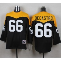Mitchell And Ness 1967 Pittsburgh Steelers #66 David DeCastro Black/Yelllow Throwback Men's Stitched NFL Jersey