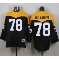 Mitchell And Ness 1967 Pittsburgh Steelers #78 Alejandro Villanueva Black/Yelllow Throwback Men's Stitched NFL Jersey