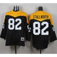 Mitchell And Ness 1967 Pittsburgh Steelers #82 John Stallworth Black/Yelllow Throwback Men's Stitched NFL Jersey