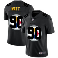 Pittsburgh Pittsburgh Steelers #90 T.J. Watt Men's Nike Team Logo Dual Overlap Limited NFL Jersey Black