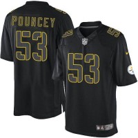 Nike Pittsburgh Steelers #53 Maurkice Pouncey Black Men's Stitched NFL Impact Limited Jersey