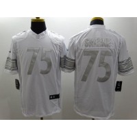 Nike Pittsburgh Steelers #75 Joe Greene White Men's Stitched NFL Limited Platinum Jersey