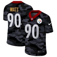 Pittsburgh Pittsburgh Steelers #90 T.J. Watt Men's Nike 2020 Black CAMO Vapor Untouchable Limited Stitched NFL Jersey