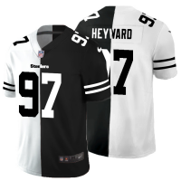 Pittsburgh Pittsburgh Steelers #97 Cameron Heyward Men's Black V White Peace Split Nike Vapor Untouchable Limited NFL Jersey