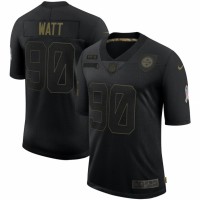 Pittsburgh Pittsburgh Steelers #90 T.J. Watt Nike 2020 Salute To Service Limited Jersey Black