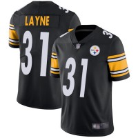 Nike Pittsburgh Steelers #31 Justin Layne Black Team Color Men's Stitched NFL Vapor Untouchable Limited Jersey