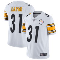Nike Pittsburgh Steelers #31 Justin Layne White Men's Stitched NFL Vapor Untouchable Limited Jersey