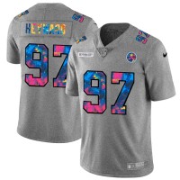 Pittsburgh Pittsburgh Steelers #97 Cameron Heyward Men's Nike Multi-Color 2020 NFL Crucial Catch NFL Jersey Greyheather