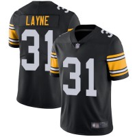 Nike Pittsburgh Steelers #31 Justin Layne Black Alternate Men's Stitched NFL Vapor Untouchable Limited Jersey