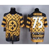 Nike Pittsburgh Steelers #75 Joe Greene Gold Men's Stitched NFL Elite Noble Fashion Jersey