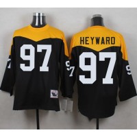 Mitchell And Ness 1967 Pittsburgh Steelers #97 Cameron Heyward Black/Yelllow Throwback Men's Stitched NFL Jersey