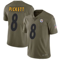 Nike Pittsburgh Steelers #8 Kenny Pickett Olive Men's Stitched NFL Limited 2017 Salute to Service Jersey