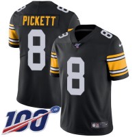Nike Pittsburgh Steelers #8 Kenny Pickett Black Alternate Men's Stitched NFL 100th Season Vapor Limited Jersey