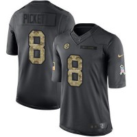 Nike Pittsburgh Steelers #8 Kenny Pickett Black Men's Stitched NFL Limited 2016 Salute to Service Jersey