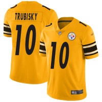Nike Pittsburgh Steelers #10 Mitchell Trubisky Gold Men's Stitched NFL Limited Inverted Legend Jersey