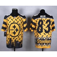 Nike Pittsburgh Steelers #83 Heath Miller Gold Men's Stitched NFL Elite Noble Fashion Jersey