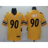 Nike Pittsburgh Steelers #90 T. J. Watt Gold Men's Stitched NFL Limited Inverted Legend Jersey