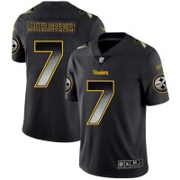 Nike Pittsburgh Steelers #7 Ben Roethlisberger Black Men's Stitched NFL Vapor Untouchable Limited Smoke Fashion Jersey