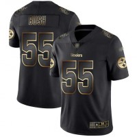 Nike Pittsburgh Steelers #55 Devin Bush Black/Gold Men's Stitched NFL Vapor Untouchable Limited Jersey