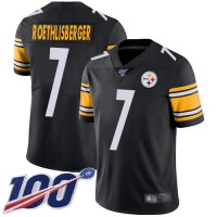 Nike Pittsburgh Steelers #7 Ben Roethlisberger Black Team Color Men's Stitched NFL 100th Season Vapor Limited Jersey