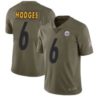 Nike Pittsburgh Steelers #6 Devlin Hodges Olive Men's Stitched NFL Limited 2017 Salute To Service Jersey
