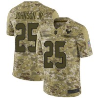 Nike Houston Texans #25 Duke Johnson Jr Camo Men's Stitched NFL Limited 2018 Salute To Service Jersey