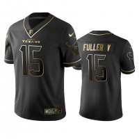 Houston Texans #15 Will Fuller V Men's Stitched NFL Vapor Untouchable Limited Black Golden Jersey