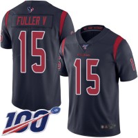 Nike Houston Texans #15 Will Fuller V Navy Blue Men's Stitched NFL Limited Rush 100th Season Jersey