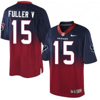 Nike Houston Texans #15 Will Fuller V Navy Blue/Red Men's Stitched NFL Elite Fadeaway Fashion Jersey