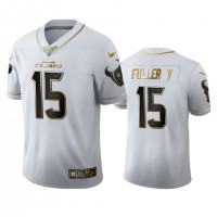Houston Houston Texans #15 Will Fuller Men's Nike White Golden Edition Vapor Limited NFL 100 Jersey