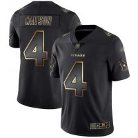 Nike Houston Texans #4 Deshaun Watson Black/Gold Men's Stitched NFL Vapor Untouchable Limited Jersey