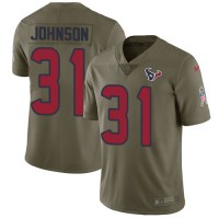 Nike Houston Texans #31 David Johnson Olive Men's Stitched NFL Limited 2017 Salute To Service Jersey