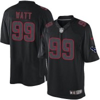 Nike Houston Texans #99 J.J. Watt Black Men's Stitched NFL Impact Limited Jersey