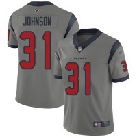 Nike Houston Texans #31 David Johnson Gray Men's Stitched NFL Limited Inverted Legend Jersey