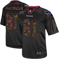 Nike Houston Texans #81 Owen Daniels Black Men's Stitched NFL Elite Camo Fashion Jersey