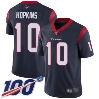 Nike Houston Texans #10 DeAndre Hopkins Navy Blue Team Color Men's Stitched NFL 100th Season Vapor Limited Jersey