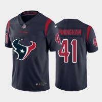 Houston Houston Texans #41 Zach Cunningham Navy Blue Men's Nike Big Team Logo Vapor Limited NFL Jersey