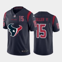 Houston Houston Texans #15 Will Fuller Navy Blue Men's Nike Big Team Logo Player Vapor Limited NFL Jersey