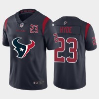 Houston Houston Texans #23 Carlos Hyde Navy Blue Men's Nike Big Team Logo Player Vapor Limited NFL Jersey