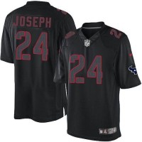 Nike Houston Texans #24 Johnathan Joseph Black Men's Stitched NFL Impact Limited Jersey