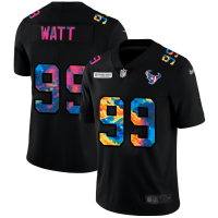 Houston Houston Texans #99 J.J. Watt Men's Nike Multi-Color Black 2020 NFL Crucial Catch Vapor Untouchable Limited Jersey