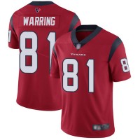 Nike Houston Texans #81 Kahale Warring Red Alternate Men's Stitched NFL Vapor Untouchable Limited Jersey