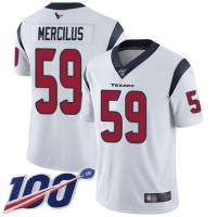 Nike Houston Texans #59 Whitney Mercilus White Men's Stitched NFL 100th Season Vapor Limited Jersey