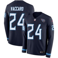 Nike Tennessee Titans #24 Kenny Vaccaro Navy Blue Team Color Men's Stitched NFL Limited Therma Long Sleeve Jersey