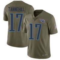 Nike Tennessee Titans #17 Ryan Tannehill Olive Men's Stitched NFL Limited 2017 Salute to Service Jersey