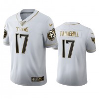 Tennessee Tennessee Titans #17 Ryan Tannehill Men's Nike White Golden Edition Vapor Limited NFL 100 Jersey